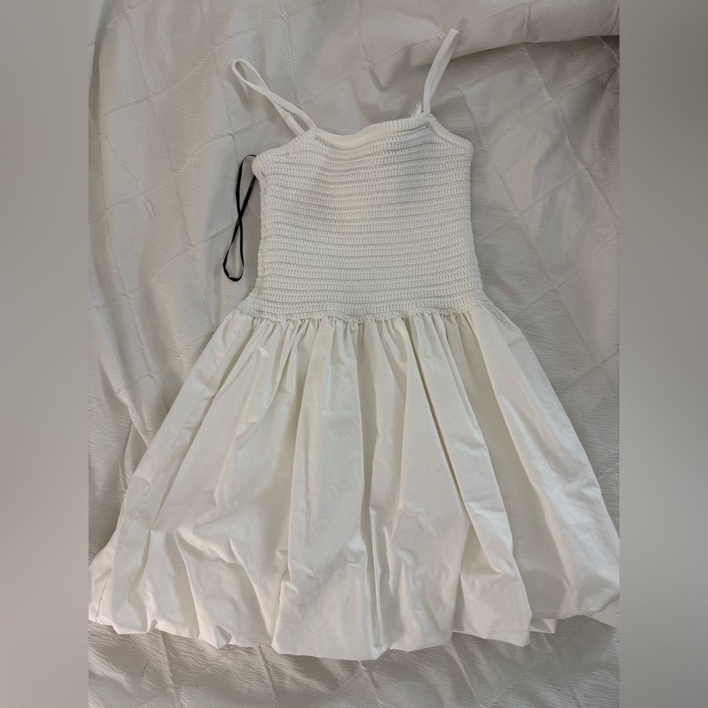 White ruffle dress
